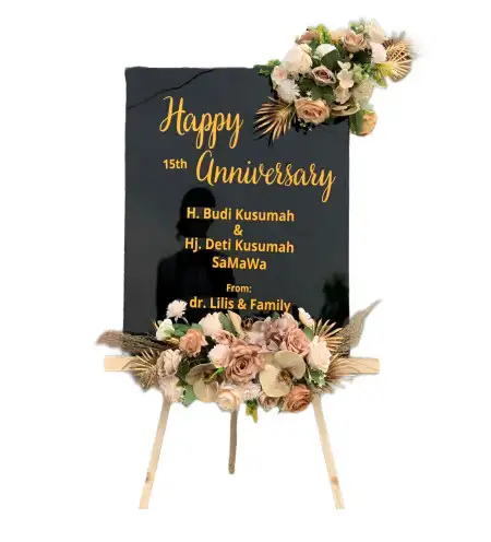 Papan Bunga Akrilik Gedung Wedding Jakarta Utara